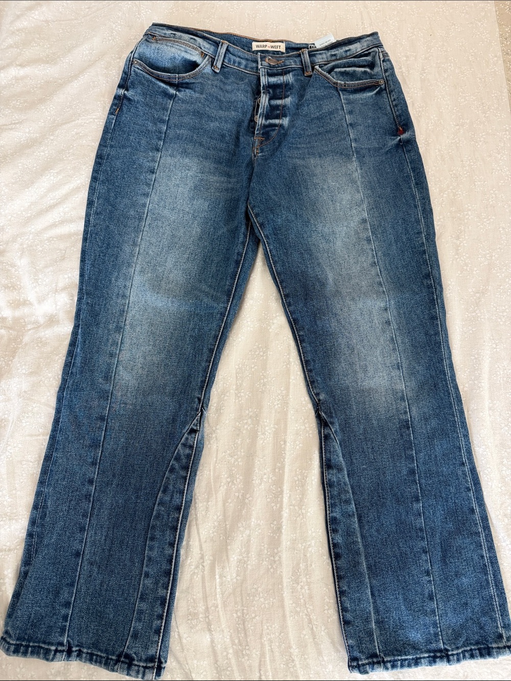 Warp + Weft Women's Medium Blue Flare Jeans
